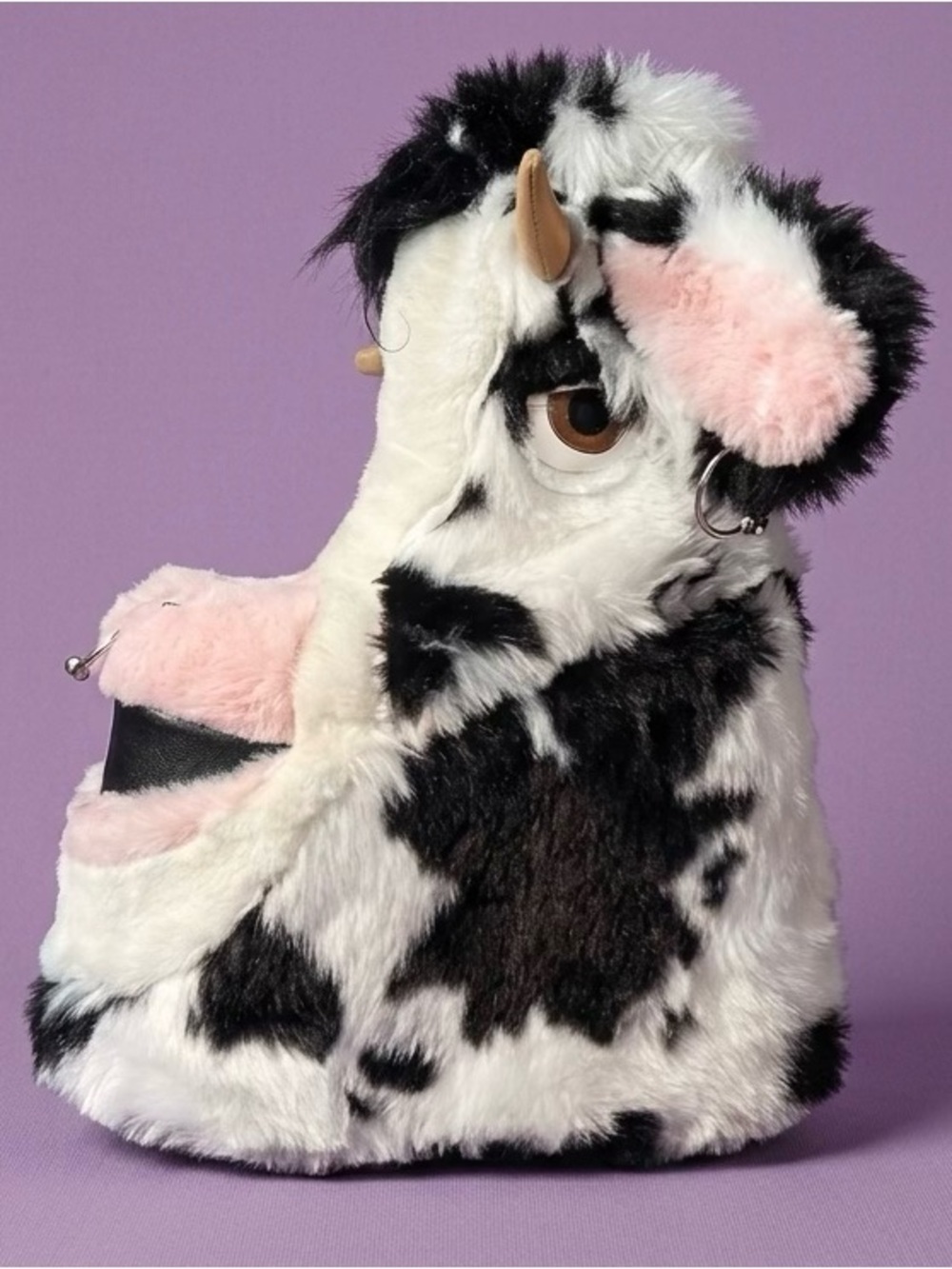 Delia’s by Dolls Kill - Total Wildlife Platform Booties - Black - Cow Platforms